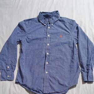 Ralph Lauren Kids Blue Checkered Button-Down Shirt